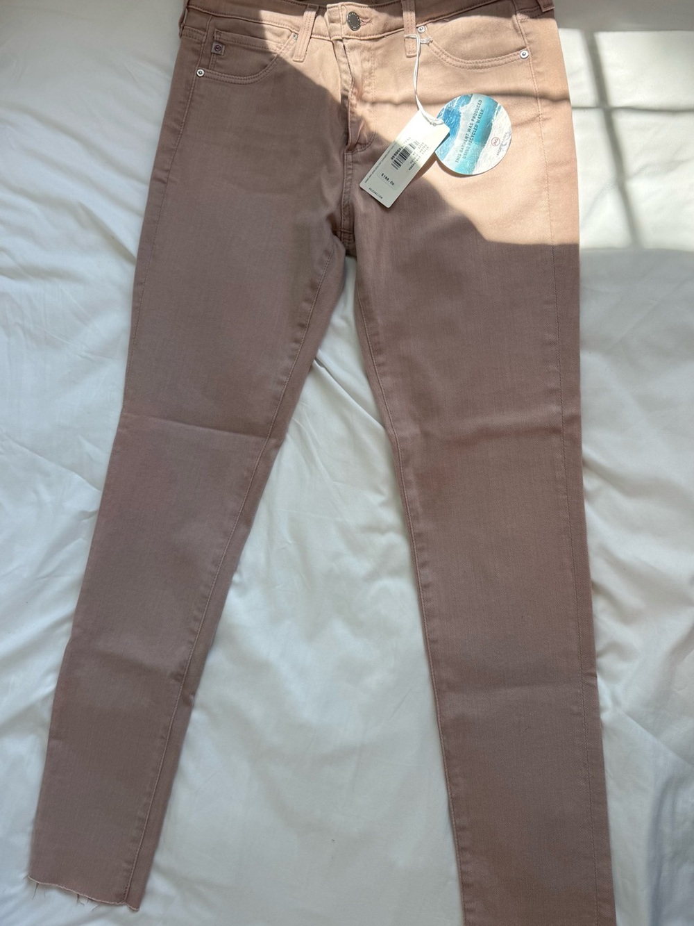 AG Adriano Goldschmied High-Rise Skinny Jeans in Dusty Pink